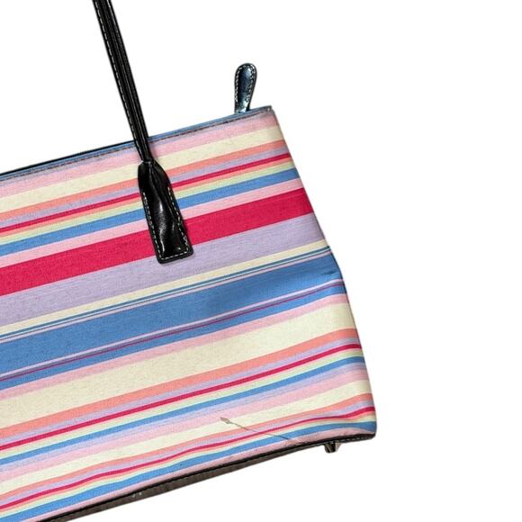 Vintage Kate Spade Raindbow Striped Structured Tote - Picture 8 of 11